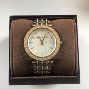 Michael Kors Gold diamond studded watch